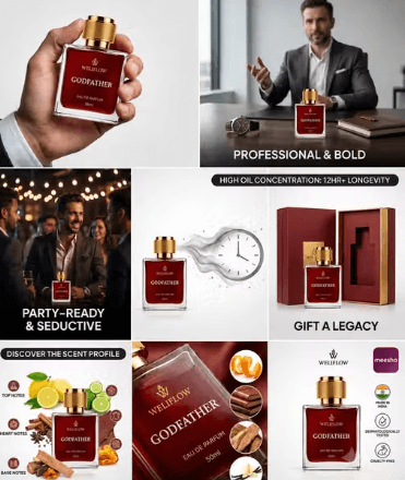 Beardo Godfather Revenge & Godfather Mafia Perfume EDP 20ml Each (Set of 2) | Long Lasting Fruity Amber & Smoky Fragrance - Image 2